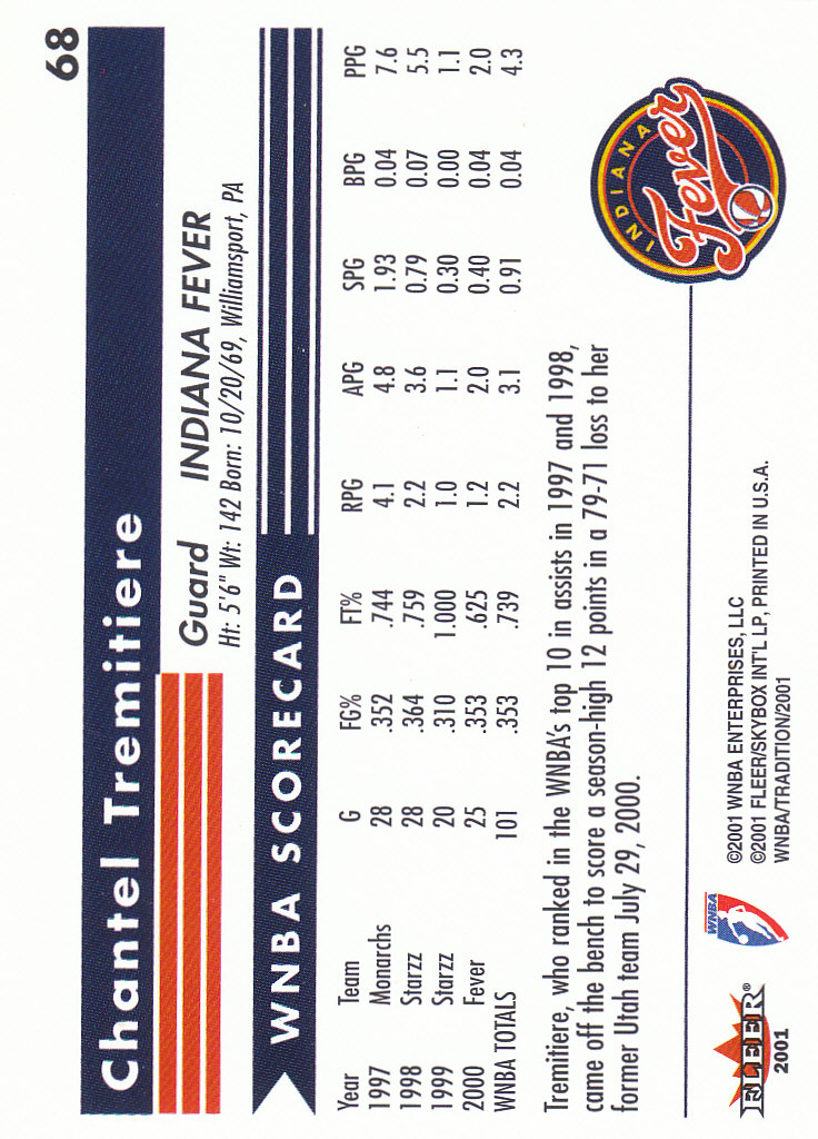2001 Fleer WNBA Basketball - Bild 99 von 289