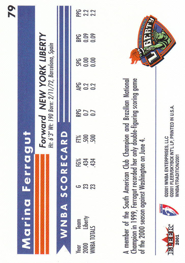 2001 Fleer WNBA Basketball - Bild 113 von 289