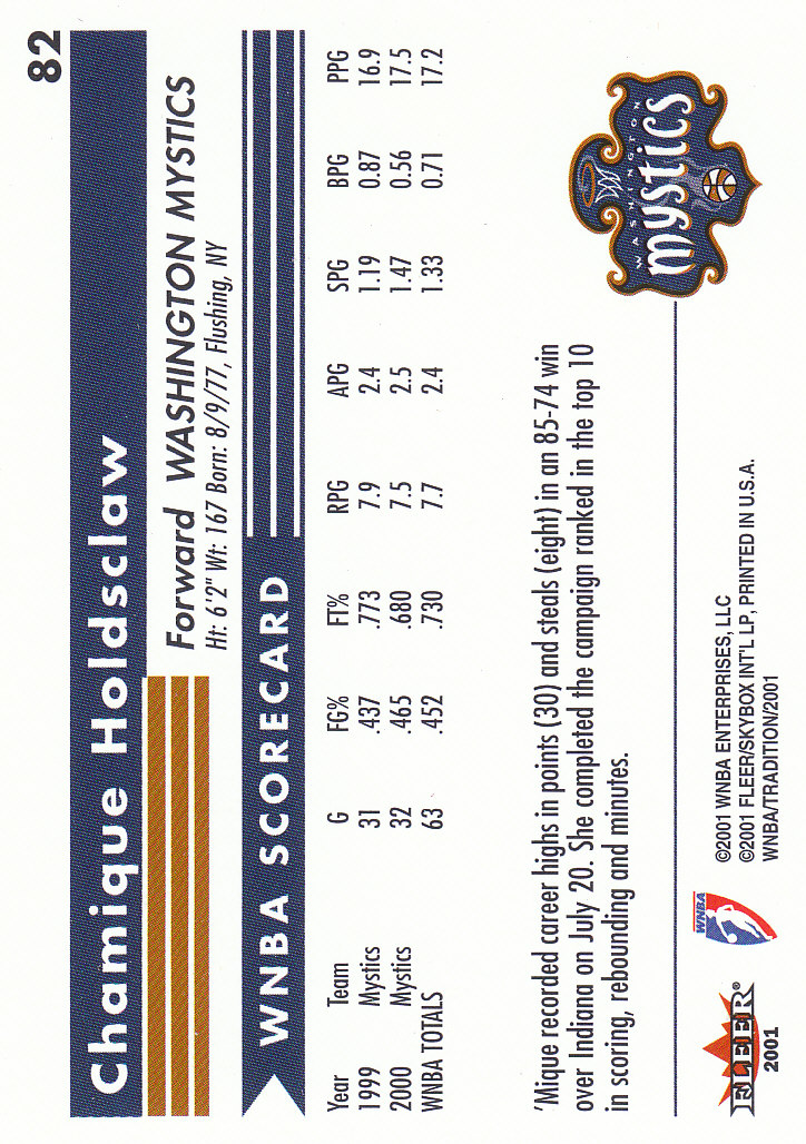 2001 Fleer WNBA Basketball - Bild 117 von 289