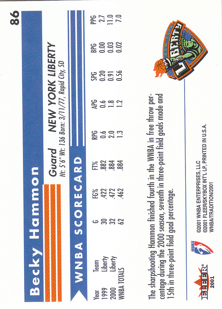 2001 Fleer WNBA Basketball - Bild 125 von 289