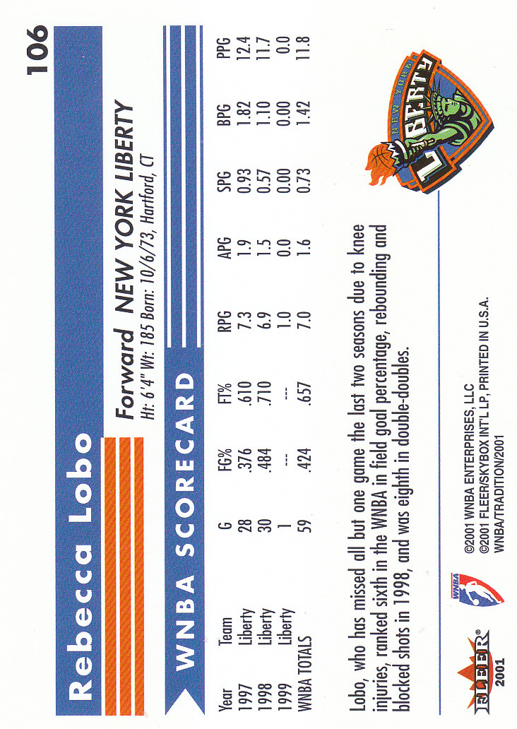 2001 Fleer WNBA Basketball - Bild 151 von 289