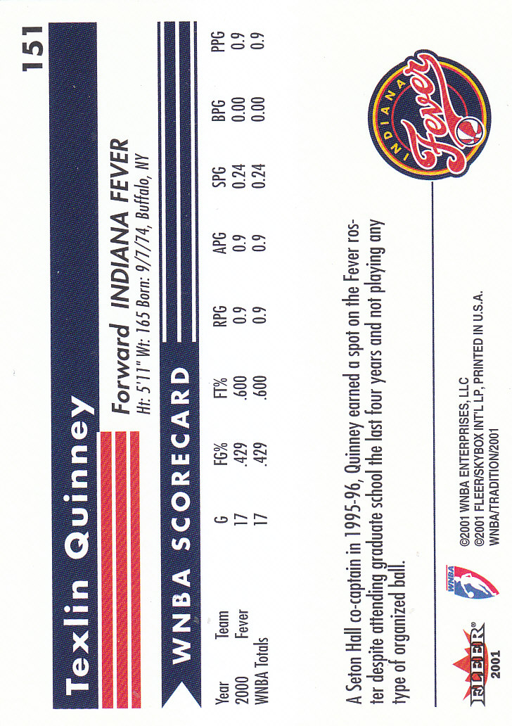 2001 Fleer WNBA Basketball - Bild 239 von 289