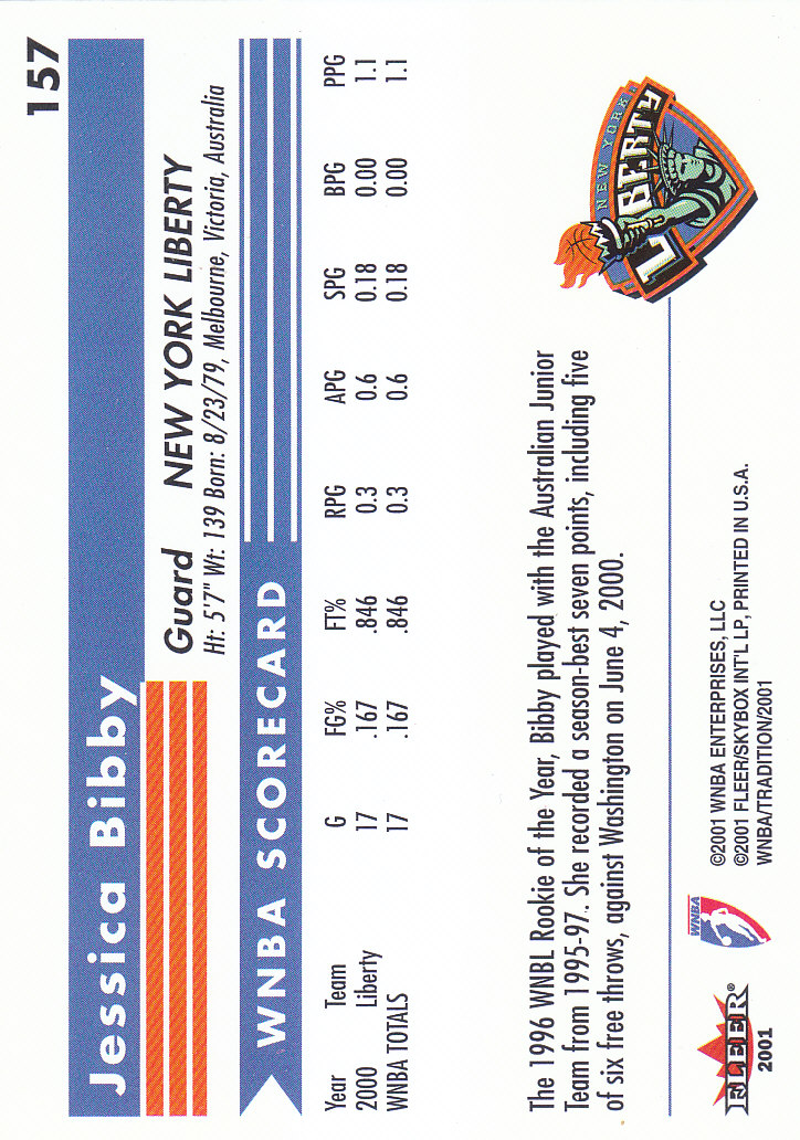 2001 Fleer WNBA Basketball - Bild 251 von 289