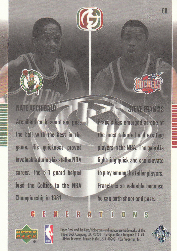2001/2002 Legends (Upper Deck) Basketball - Picture 193 of 198