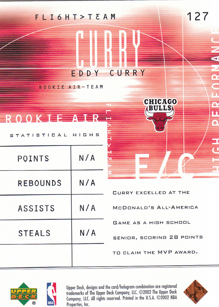 2001/2002 Flight Team (Upper Deck) Basketball - Picture 217 of 246