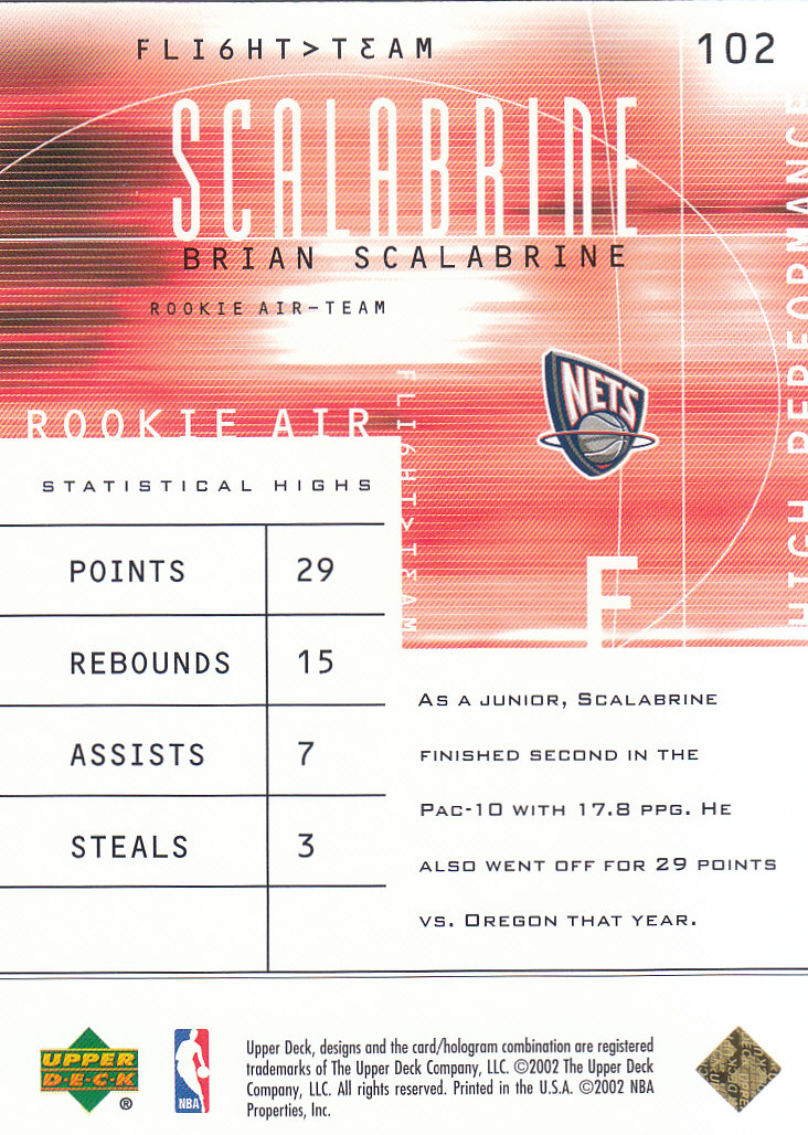 2001/2002 Flight Team (Upper Deck) Basketball - Picture 232 of 246