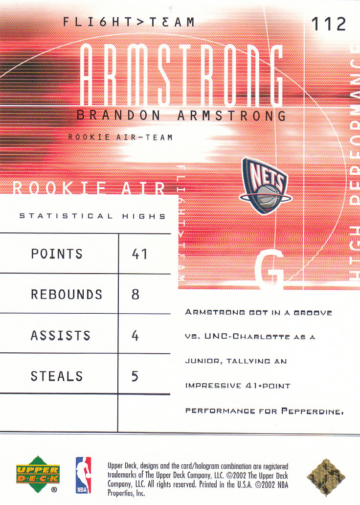 2001/2002 Flight Team (Upper Deck) Basketball - Picture 234 of 246
