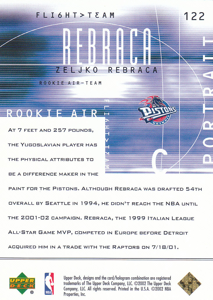 2001/2002 Flight Team (Upper Deck) Basketball - Picture 238 of 246