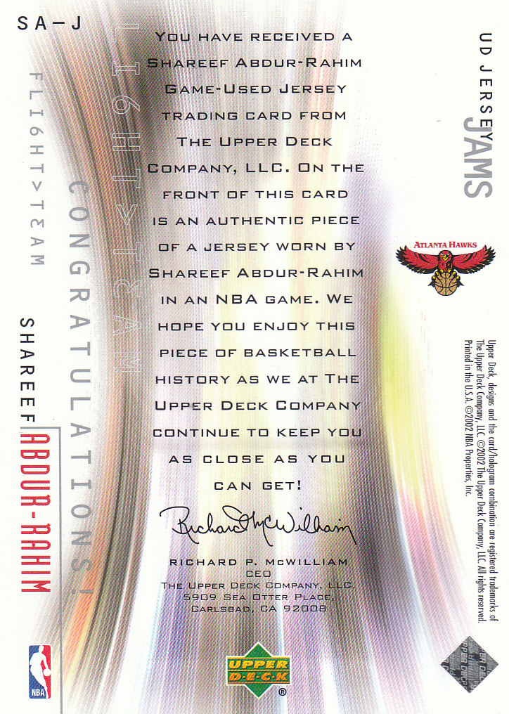 2001/2002 Flight Team (Upper Deck) Basketball - Picture 246 of 246