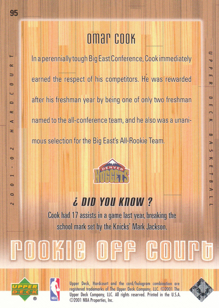 2001/2002 Hardcourt (Upper Deck) Basketball - Picture 7 of 161