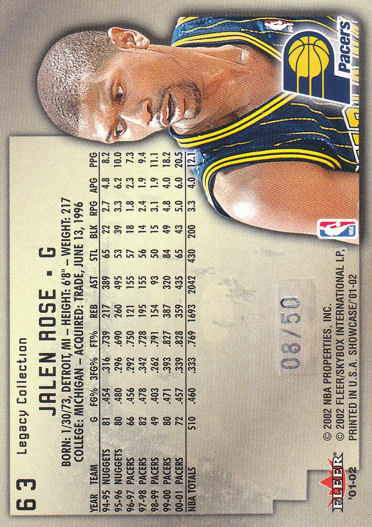 2001/2002 Fleer Showcase Basketball - Picture 157 of 157