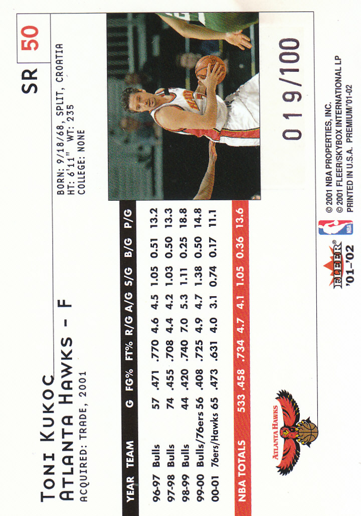 2001/2002 Fleer Premium Basketball - Picture 301 of 313