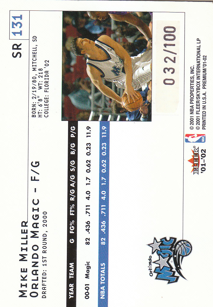 2001/2002 Fleer Premium Basketball - Picture 307 of 313