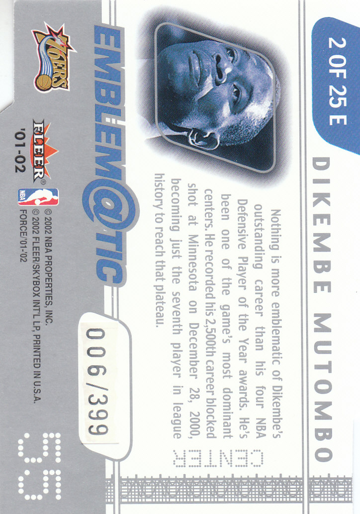 2001/2002 Fleer Force Basketball - Picture 181 of 183