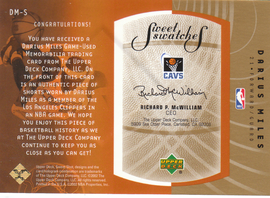 2003-04 Upper Deck Sweet Shot - Sweet Shot Signatures Manu