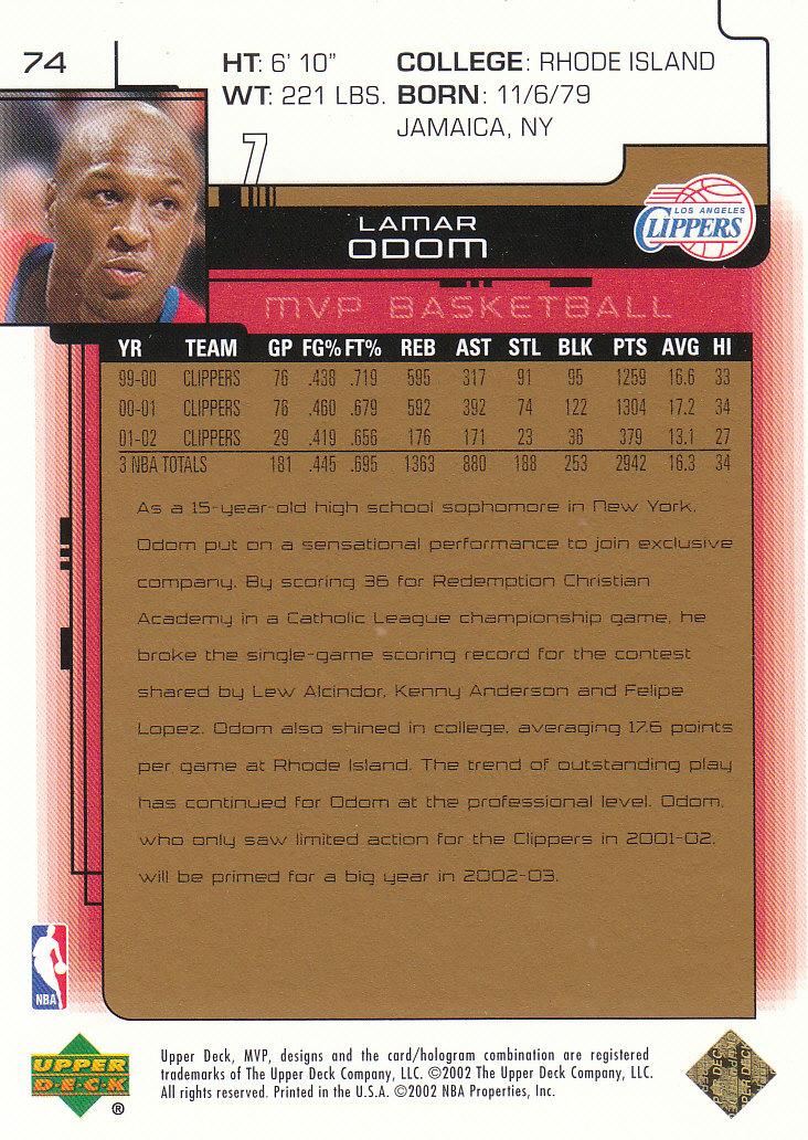 2002/2003 MVP (Upper Deck) Basketball Part 2 Insert and Parallel Cards - Picture 21 of 37