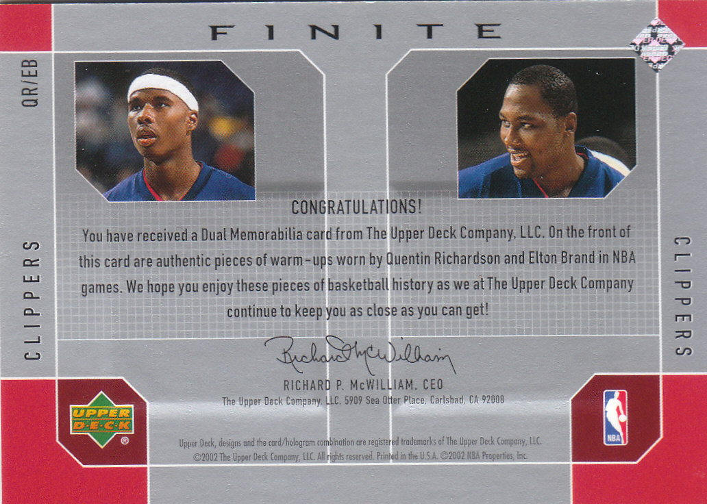 2002/2003 Finite (Upper Deck) Basketball - Picture 3 of 67