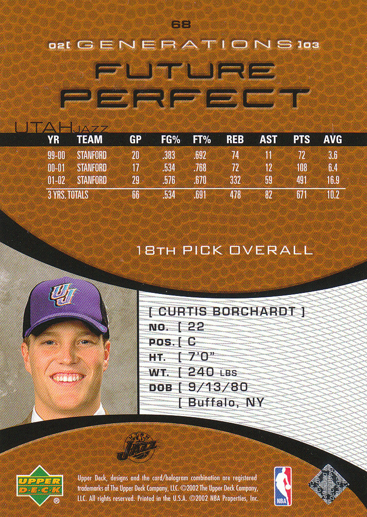 2002/2003 Generations (Upper Deck) Basketball - Picture 239 of 345
