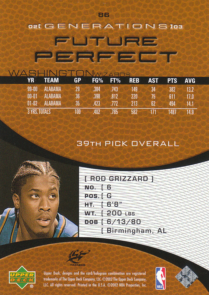 2002/2003 Generations (Upper Deck) Basketball - Picture 223 of 345