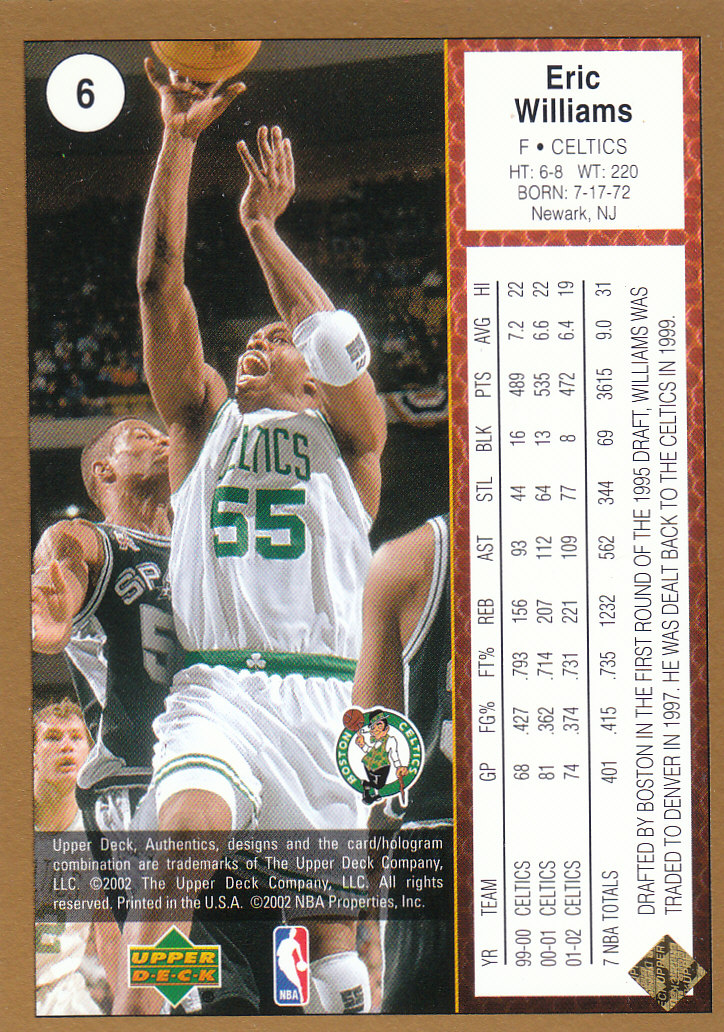 2002/2003 Authentics (Upper Deck) Basketball - Picture 128 of 374