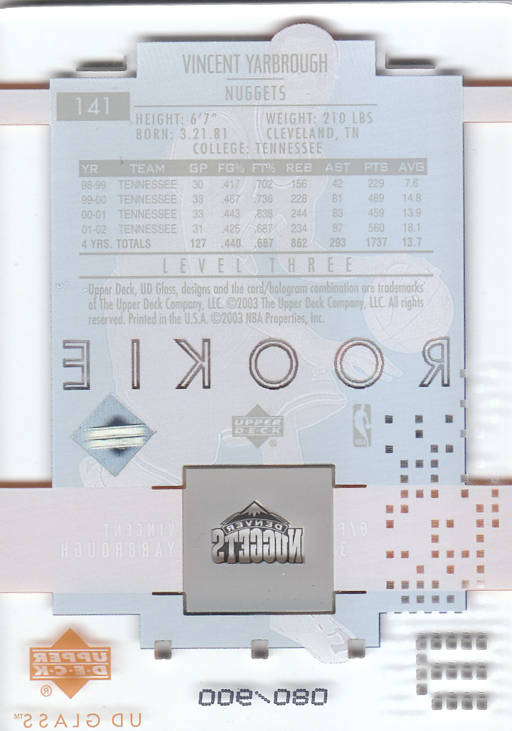 2002/2003 Glass (Upper Deck) Basketball - Picture 15 of 205
