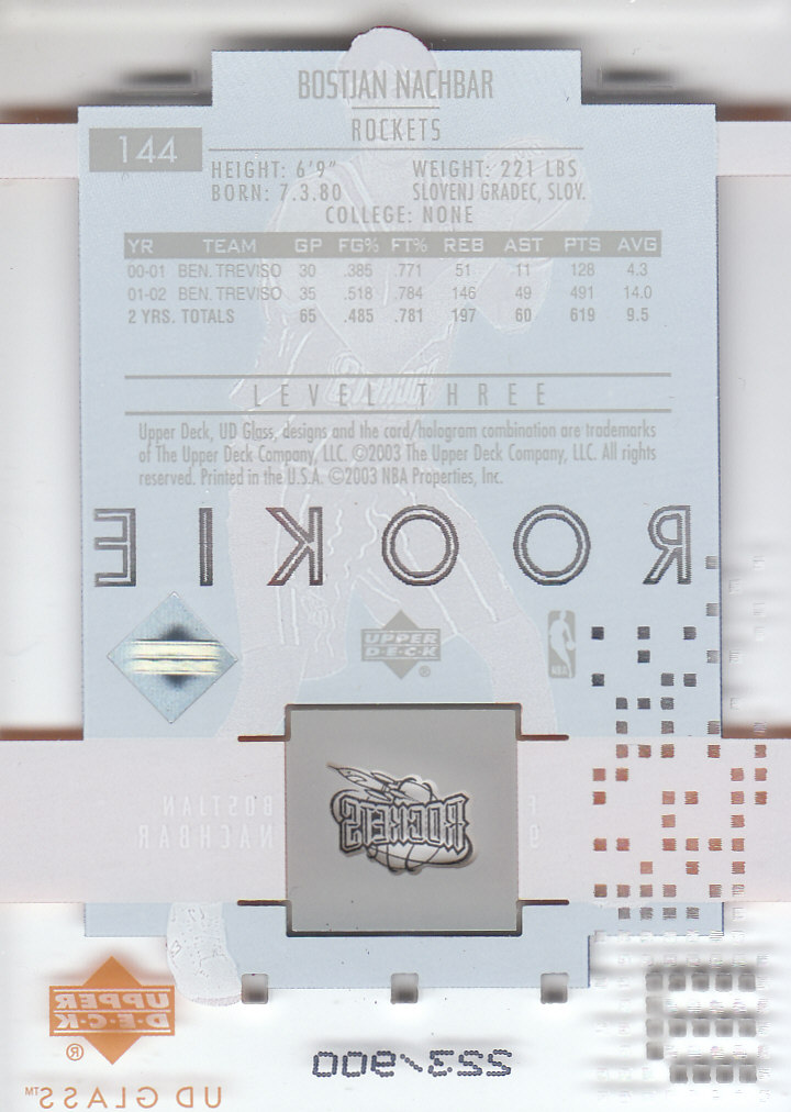 2002/2003 Glass (Upper Deck) Basketball - Picture 13 of 205