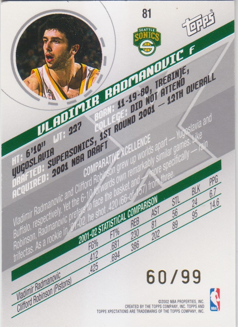 2002/2003 Xpectations (Topps) Basketball - Picture 36 of 36