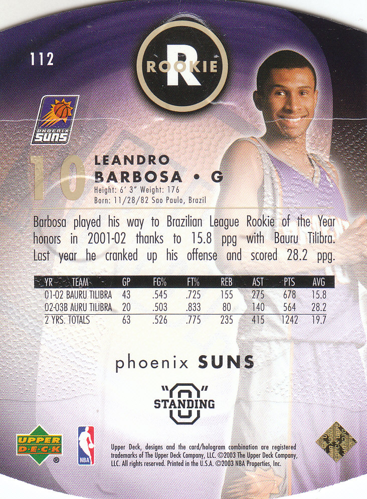 2003/2004 Standing O (Upper Deck) Basketball Part 2 Die Cuts/Embossed - Picture 173 of 173