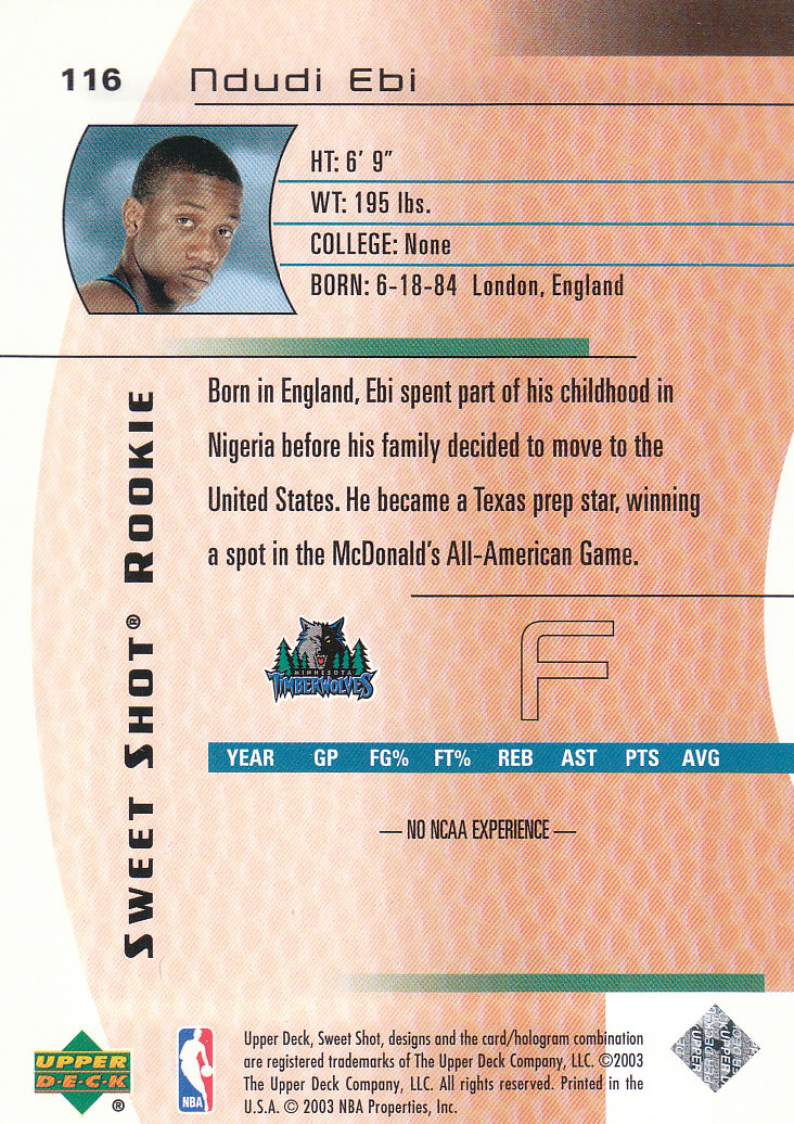 2003/2004 Sweet Shot (Upper Deck) Basketball - Picture 25 of 221
