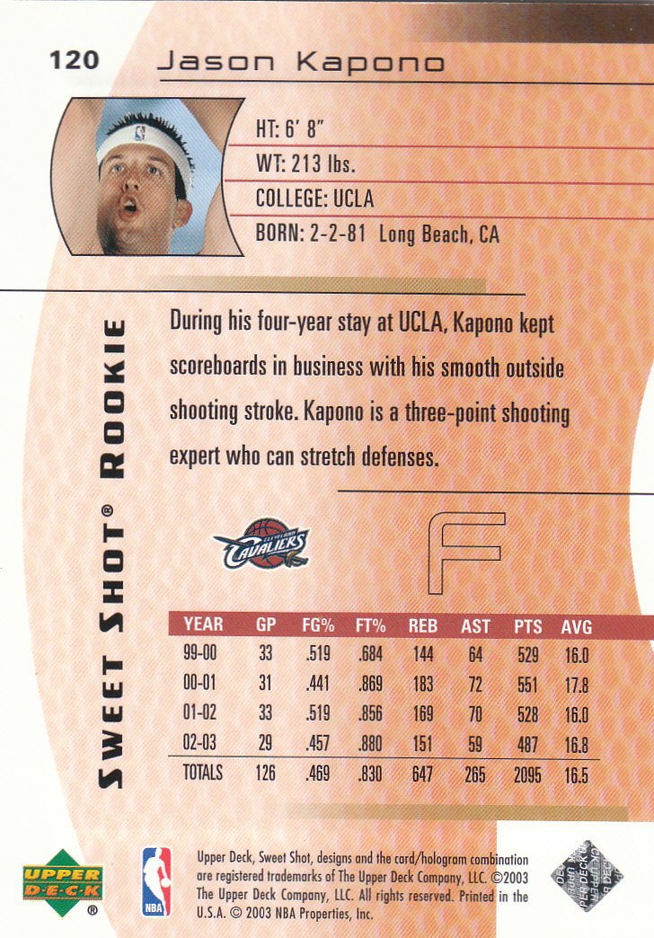 2003/2004 Sweet Shot (Upper Deck) Basketball - Picture 19 of 221