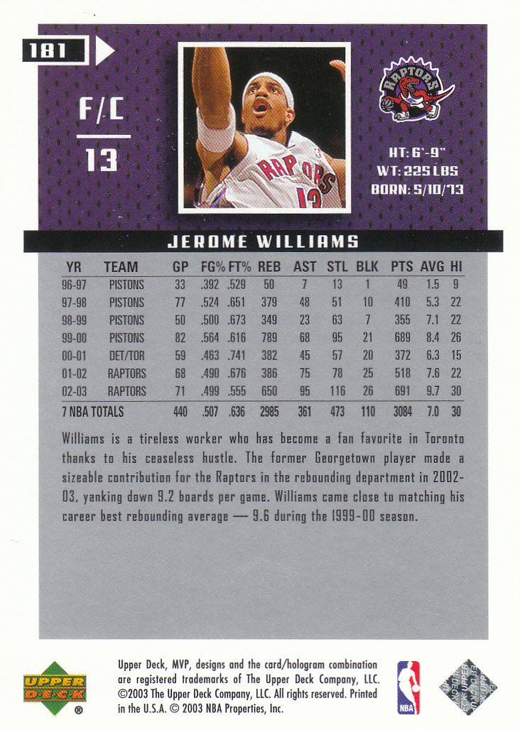 2003/2004 MVP (Upper Deck) Basketball Part 2 Parallel Cards - Picture 159 of 177