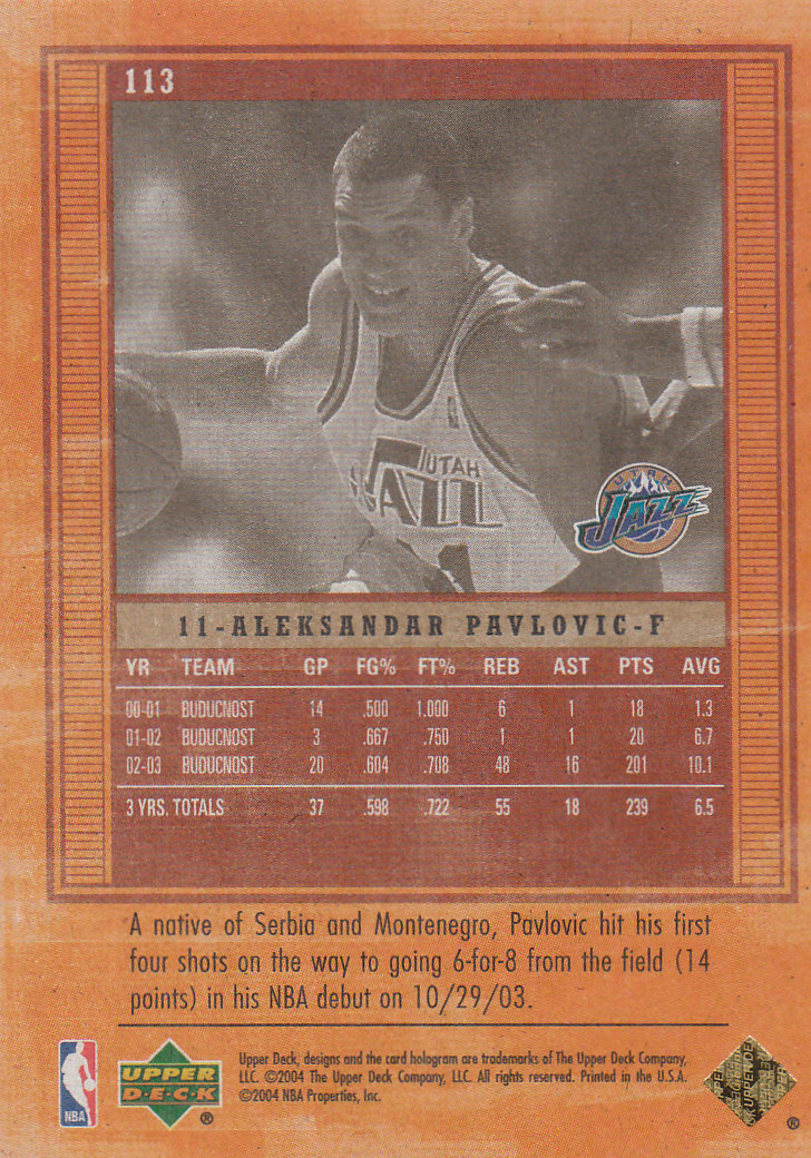 2003/2004 Legends Throwback (Upper Deck) Basketball - Picture 179 of 189