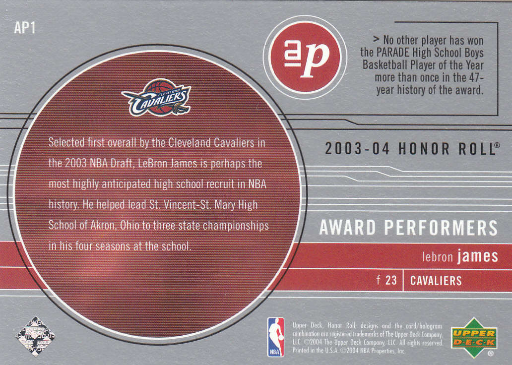 2003/2004 Honor Roll (Upper Deck) Basketball - Picture 31 of 221