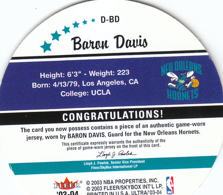 2003/2004 Ultra (Fleer) Baloncesto Parte 3 Juego Usado e Insertar Tarjetas - Imagen 32 de 38