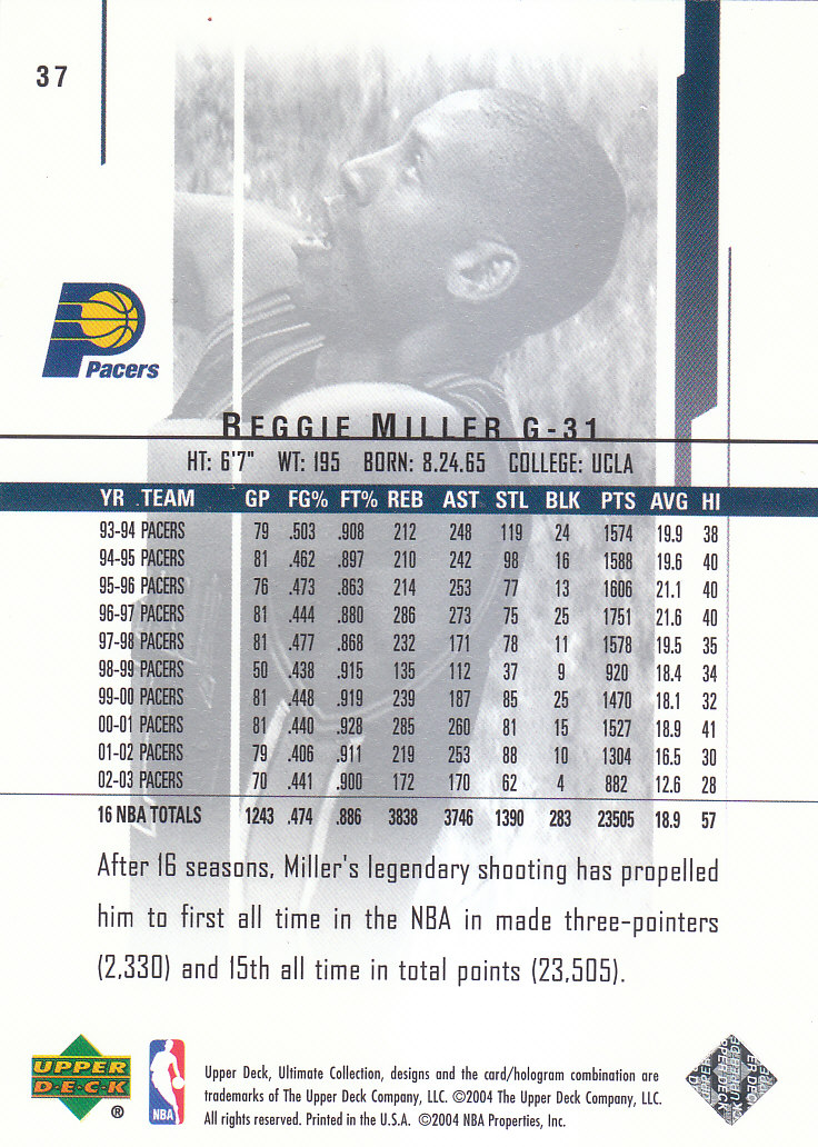 2003/2004 Ultimate Collection (Upper Deck) Basketball - Picture 59 of 242