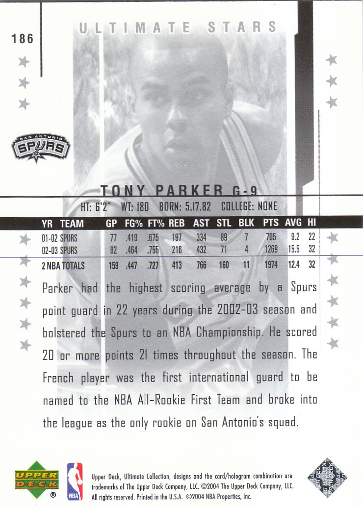 2003/2004 Ultimate Collection (Upper Deck) Basketball - Picture 238 of 242