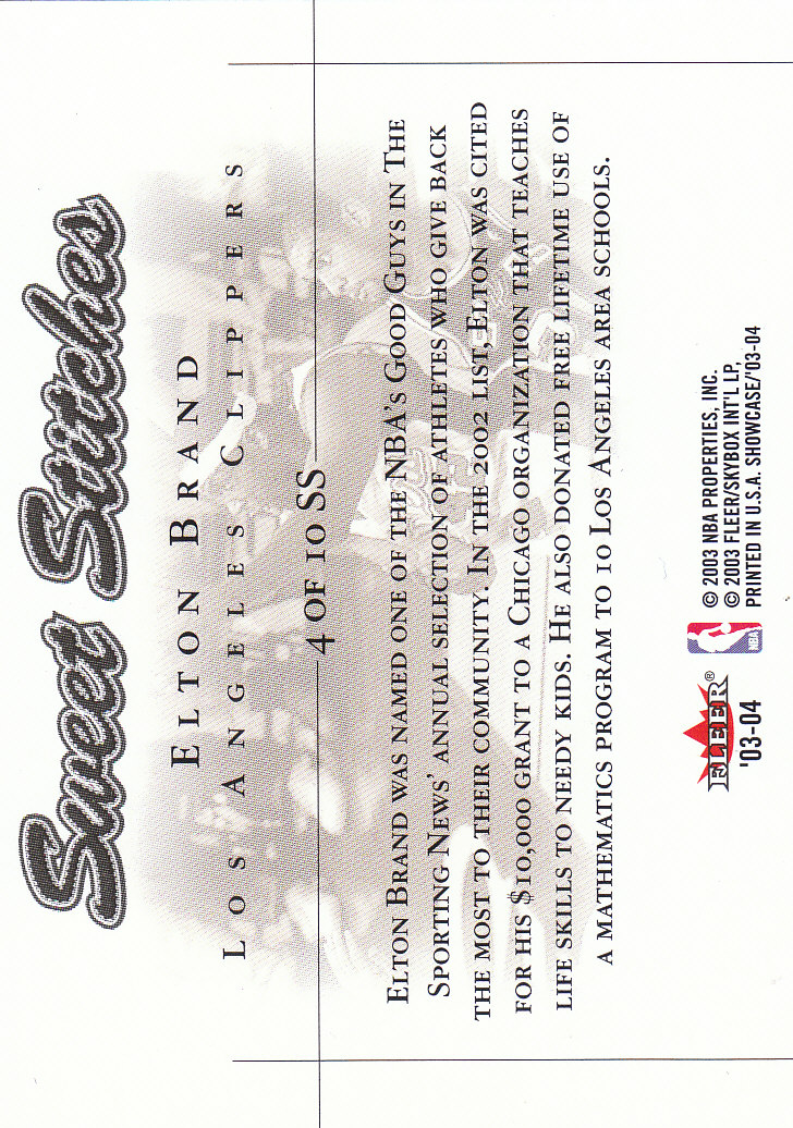 2003/2004 Showcase (Fleer) Basketball Part 2 Insert and Parallel Cards - Picture 35 of 44