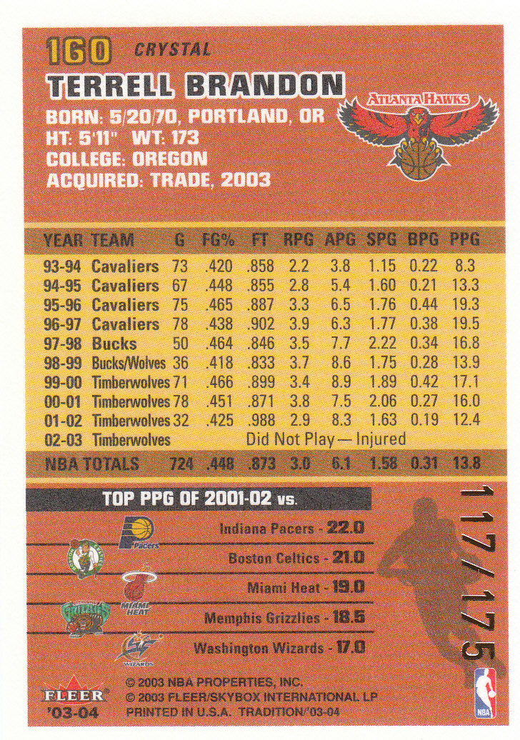 2003/2004 Fleer Tradition Basketball Part 3 Parallel and Insert Cards - Picture 69 of 220