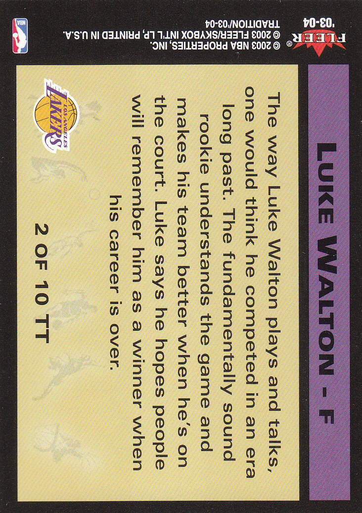 2003/2004 Fleer Tradition Basketball Part 3 Parallel and Insert Cards - Picture 202 of 220