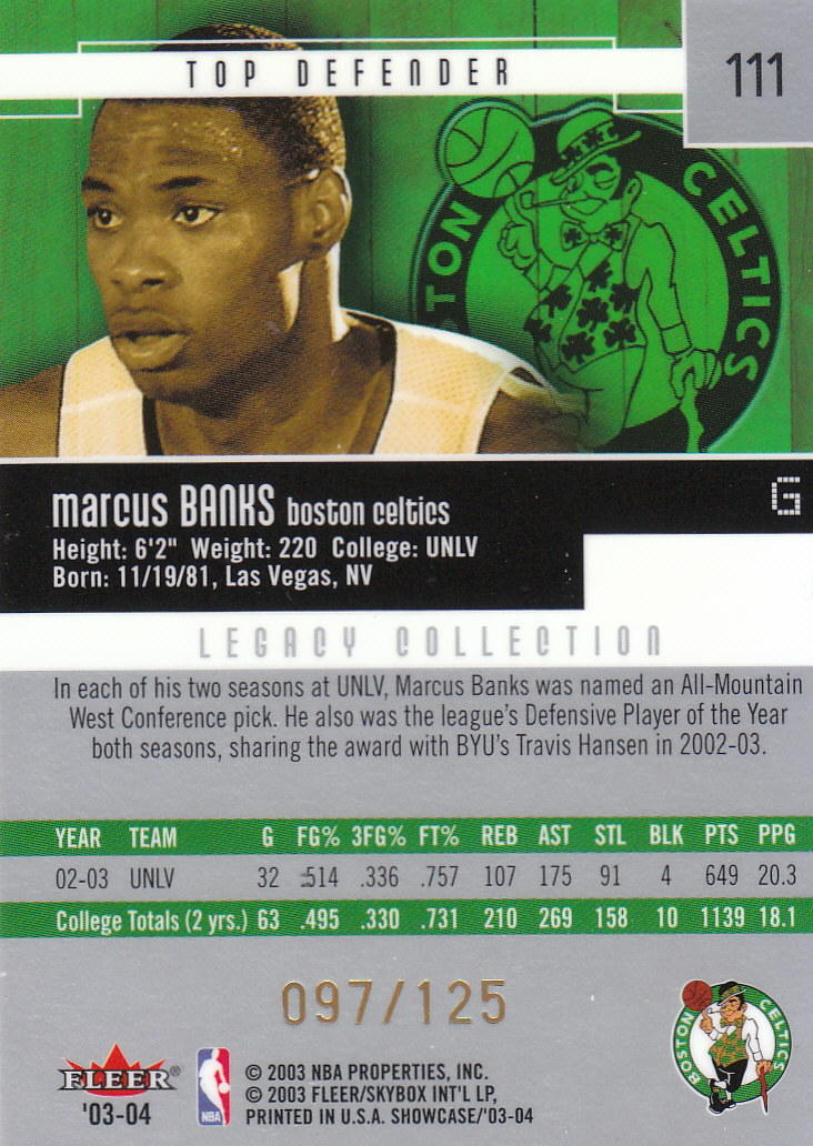 2003/2004 Showcase (Fleer) Basketball Part 2 Insert and Parallel Cards - Picture 25 of 44