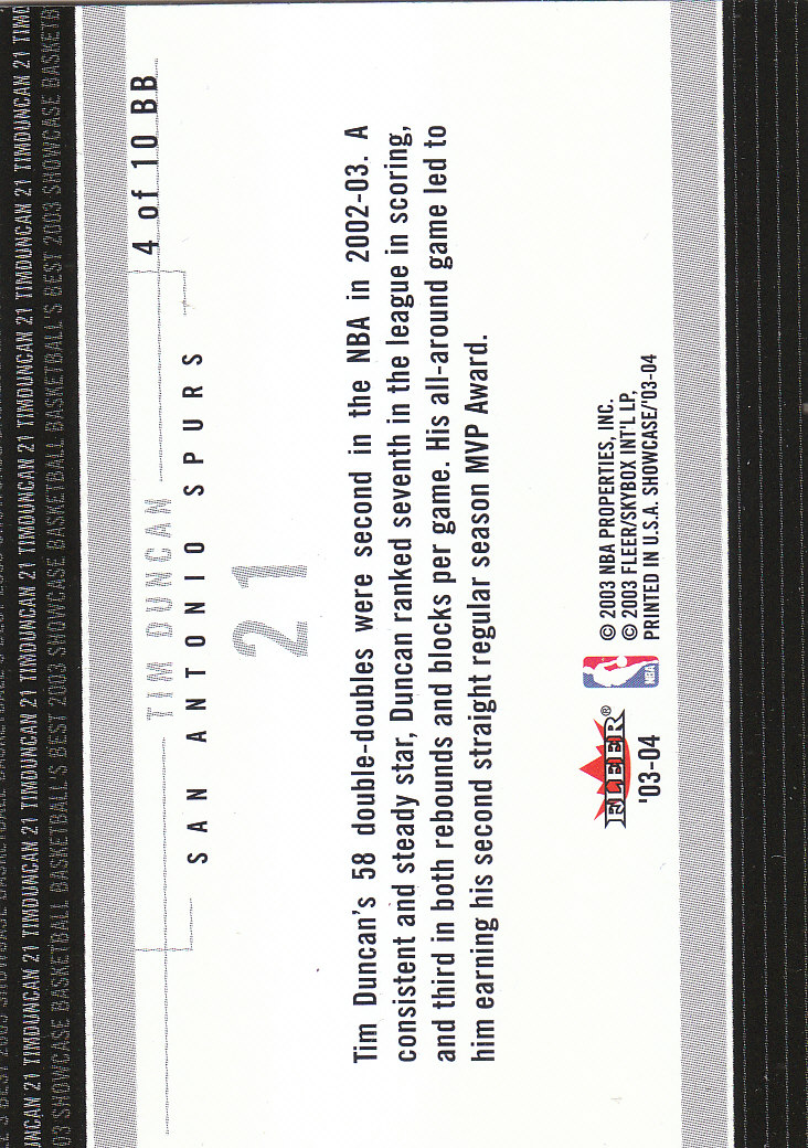 2003/2004 Showcase (Fleer) Basketball Part 2 Insert and Parallel Cards - Picture 7 of 44