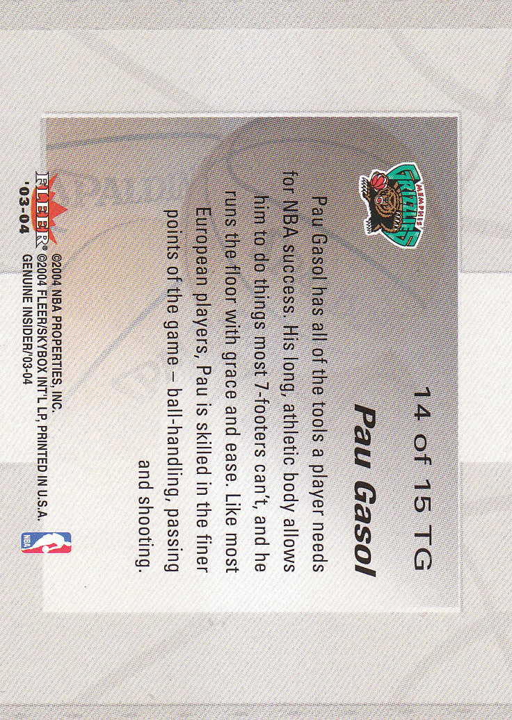 2003/2004 Genuine Insider (Fleer) Basketball - Picture 216 of 216