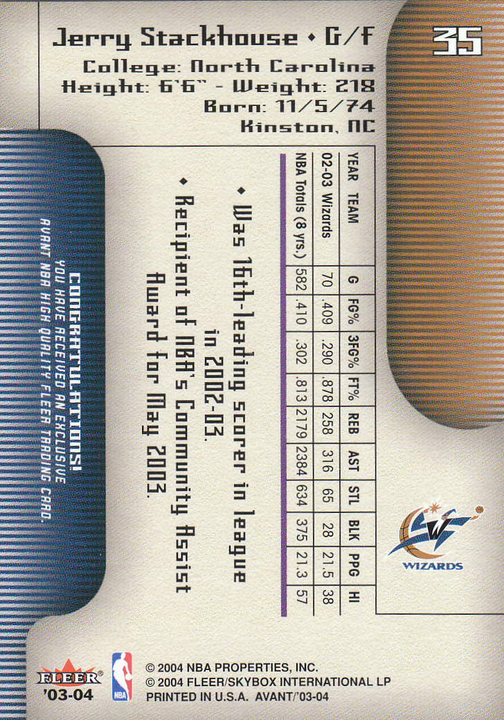 2003/2004 Avant (Fleer) Basketball - Picture 71 of 131
