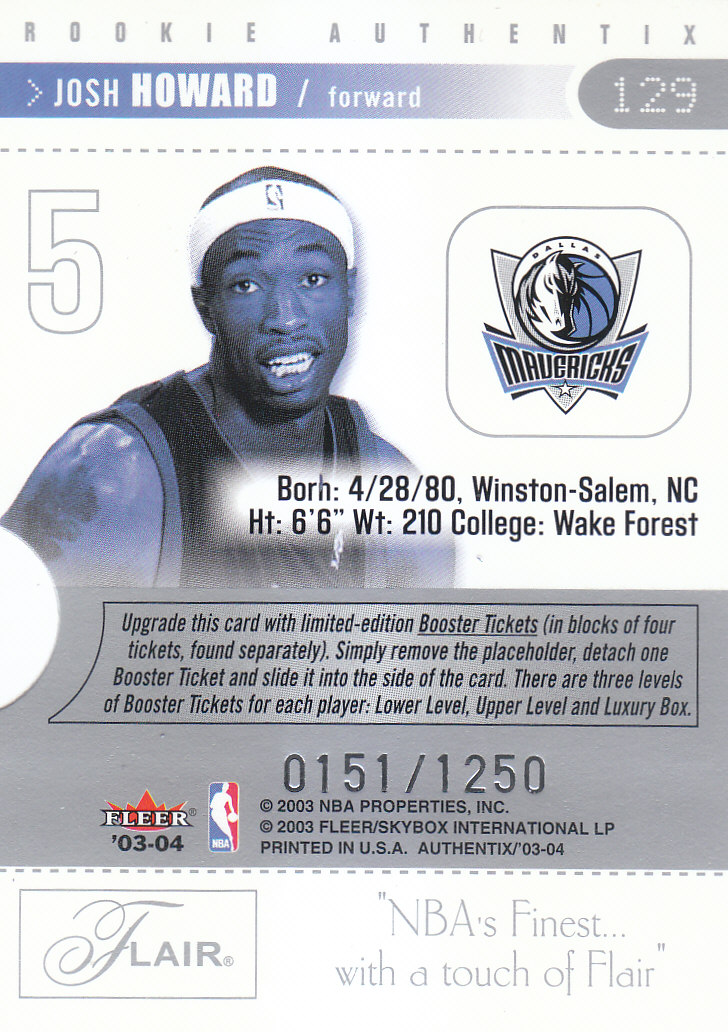 2003/2004 Authentix (Fleer) Basketball - Picture 245 of 319