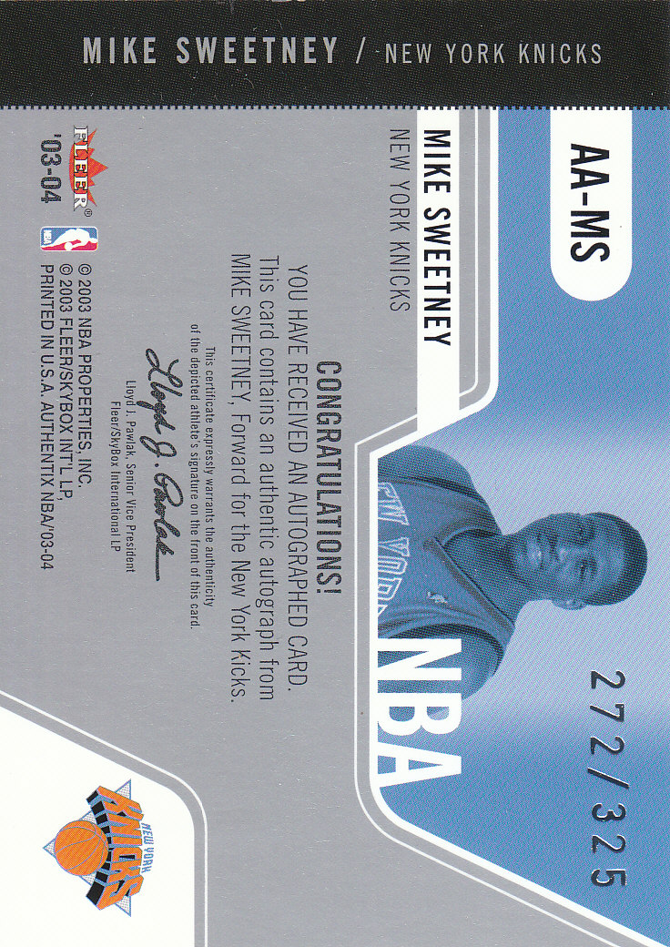 2003/2004 Authentix (Fleer) Basketball - Picture 249 of 319
