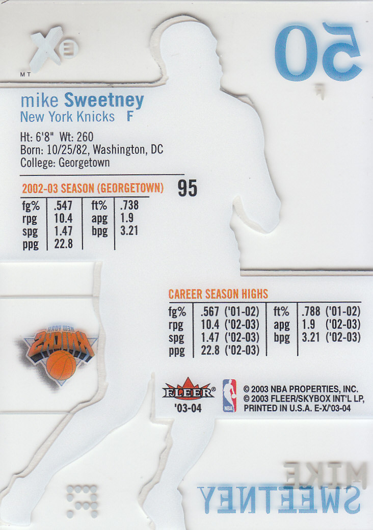 2003/2004 E-X (Fleer) Basketball - Picture 147 of 161