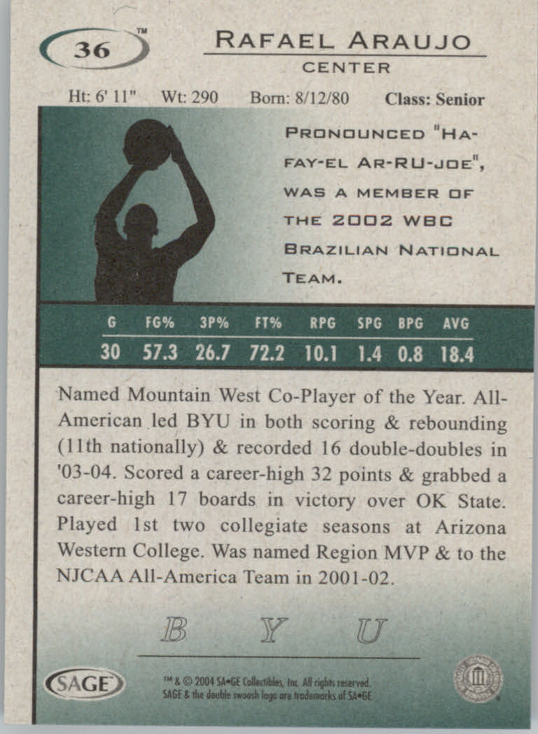 2004 Sage HIT Basketball "Main Set" Base Cards #1 to #50 - Picture 73 of 101