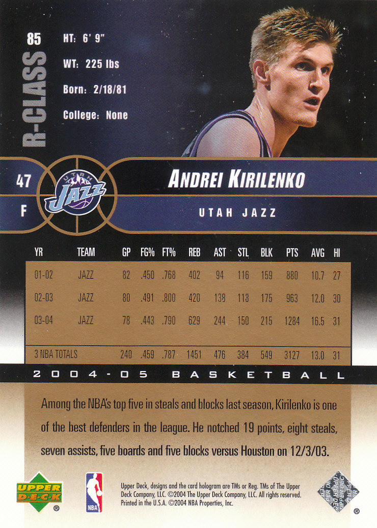 2004/2005 R-Class (Upper Deck) Basketball - Picture 215 of 215