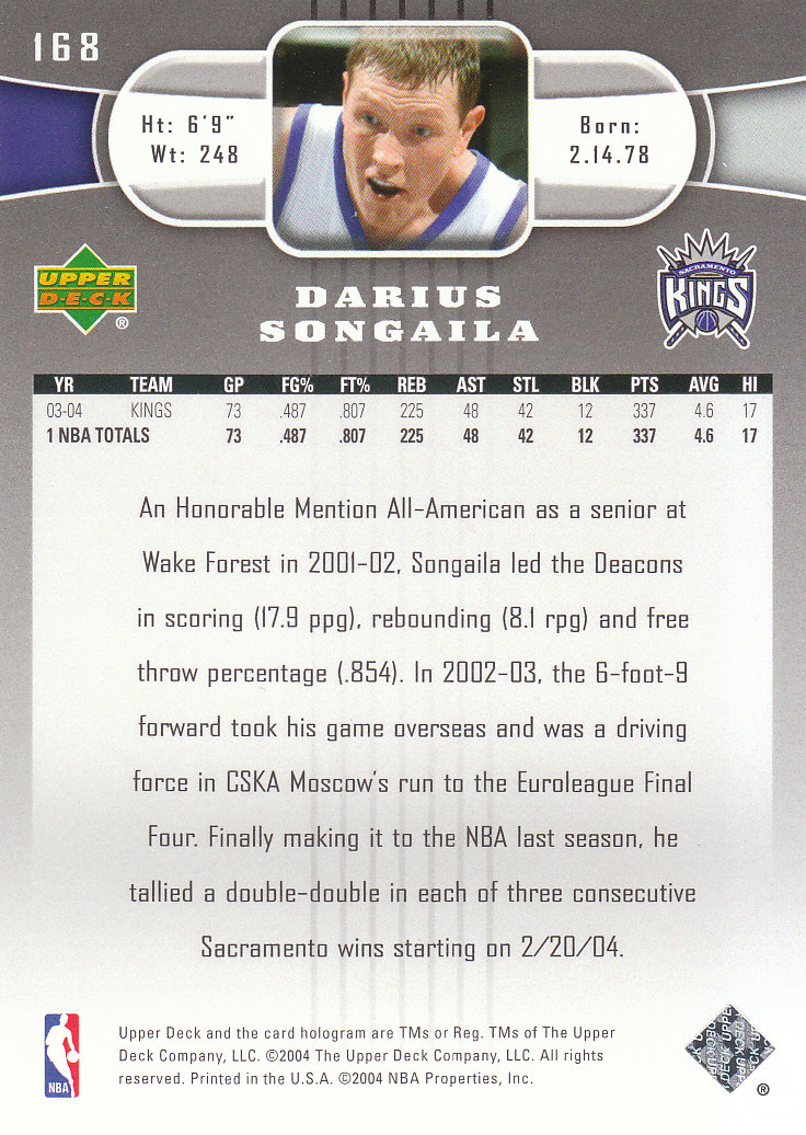 2004/2005 Upper Deck Basketball Part 2 Insert and Parallel Cards - Picture 59 of 95