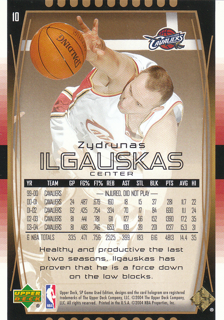 2004/2005 SP Game Used (Upper Deck) Basketball - Picture 268 of 290